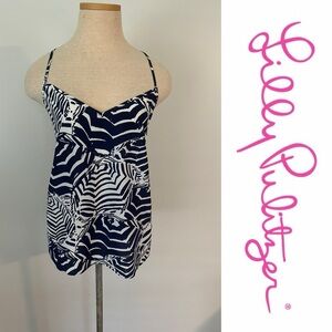 ⬇️ REDUCED Lilly Pulitzer Navy Printed Dusk Top Size L